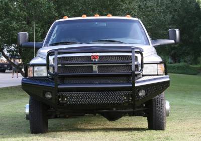 Fab Fours DR94-S1560-1 Black Steel Front Ranch Bumper