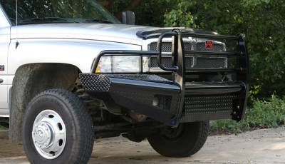 Fab Fours - Fab Fours DR94-S1560-1 Black Steel Front Ranch Bumper - Image 3