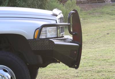 Fab Fours - Fab Fours DR94-S1560-1 Black Steel Front Ranch Bumper - Image 5