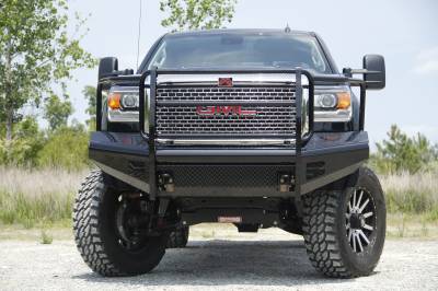 Fab Fours - Fab Fours GM08-S2160-1 Black Steel Front Ranch Bumper - Image 4