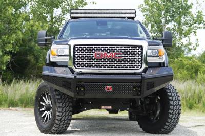 Fab Fours - Fab Fours GM08-S2161-1 Black Steel Front Ranch Bumper - Image 3