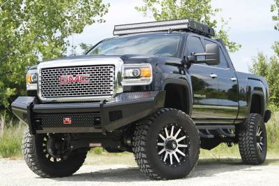 Fab Fours - Fab Fours GM08-S2161-1 Black Steel Front Ranch Bumper - Image 5