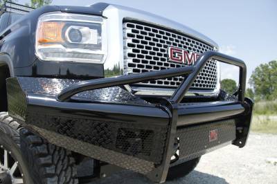 Fab Fours - Fab Fours GM08-S2162-1 Black Steel Front Ranch Bumper - Image 3