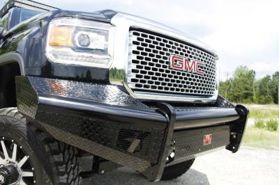 Fab Fours - Fab Fours GM11-S2861-1 Black Steel Front Ranch Bumper - Image 2