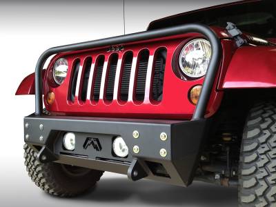 Fab Fours - Fab Fours JK07-B1856-1 FMJ Stubby Winch Front Bumper - Image 5