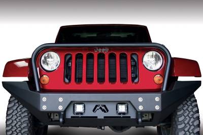 Fab Fours - Fab Fours JK07-B1858-1 FMJ Full Width Winch Front Bumper - Image 3