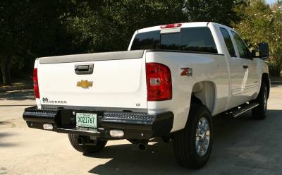 Fab Fours - Fab Fours CH08-T1450-1 Black Steel Ranch Rear Bumper - Image 2