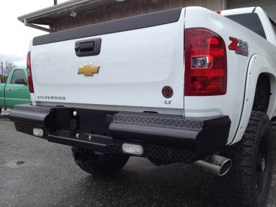 Fab Fours - Fab Fours CH11-T2150-1 Black Steel Ranch Rear Bumper - Image 4