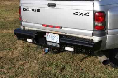 Fab Fours - Fab Fours DR94-T1650-1 Black Steel Ranch Rear Bumper - Image 3