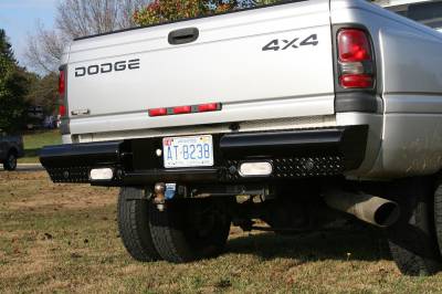 Fab Fours - Fab Fours DR94-T1650-1 Black Steel Ranch Rear Bumper - Image 5