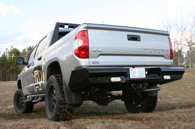 Fab Fours - Fab Fours TT07-T1550-1 Black Steel Ranch Rear Bumper - Image 4