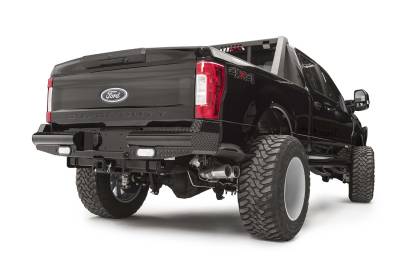 Fab Fours - Fab Fours FS17-T4150-1 Black Steel Ranch Rear Bumper - Image 2